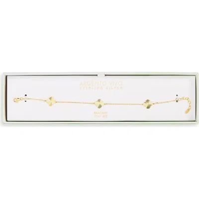 Argento Vivo Clover Station Bracelet In Gold