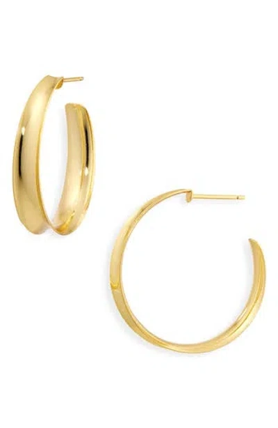 Argento Vivo Concave Hoop Earrings In Gold