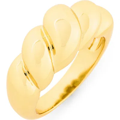 Argento Vivo Croissant Ring In Gold
