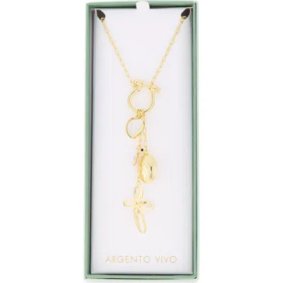 Argento Vivo Cross Chunky Chain Necklace In Gold