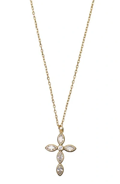 Argento Vivo Cross Cubic Zirconia Pendant Necklace