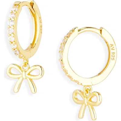 ARGENTO VIVO ARGENTO VIVO CROSS DANGLE TWIST HUGGIE HOOP EARRINGS