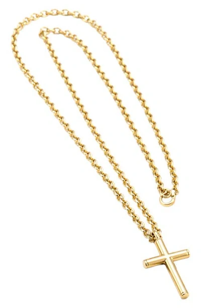 Argento Vivo Cross Pendant Necklace In Gold
