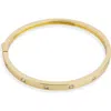Argento Vivo Crystal Hingle Bangle In Gold