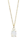 Argento Vivo Cubic Zirconia & Chalcedony Pendant Necklace