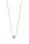 Argento Vivo Cubic Zirconia Ball Pendant Necklace In Gold