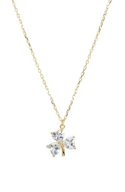 Argento Vivo Cubic Zirconia Clover Pendant Necklace