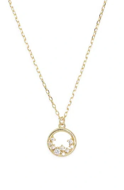 Argento Vivo Cubic Zirconia Cluster Pendant Necklace In Gold
