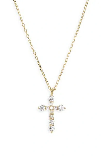 Argento Vivo Cubic Zirconia Cross Pendant Necklace
