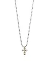 Argento Vivo Cubic Zirconia Cross Pendant Necklace In Sterling Silver & 18k Gold Plated Sterling Silver, 16-18 In Gold