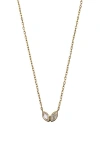 Argento Vivo Cubic Zirconia Double Bezel Pendant Necklace