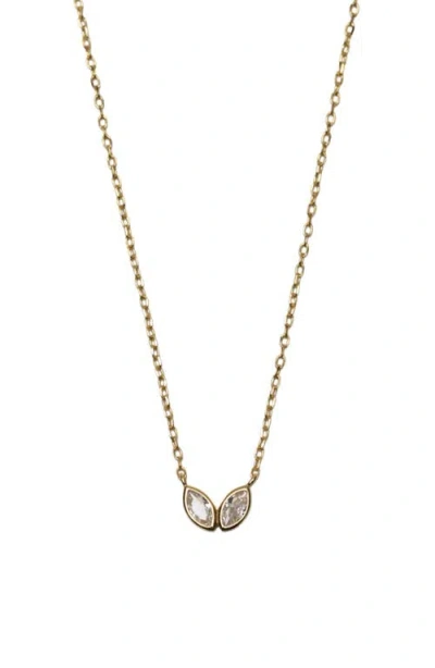 Argento Vivo Cubic Zirconia Double Bezel Pendant Necklace
