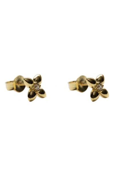 Argento Vivo Cubic Zirconia Floret Stud Earrings