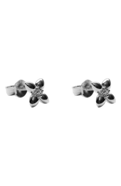 Argento Vivo Cubic Zirconia Floret Stud Earrings