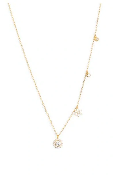 Argento Vivo Cubic Zirconia Flower Shaker Necklace