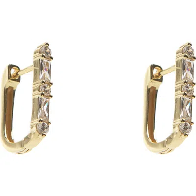 Argento Vivo Cubic Zirconia Hoop Earrings In Gold