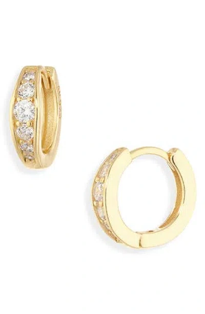 Argento Vivo Cubic Zirconia Huggie Hoop Earrings In Gold