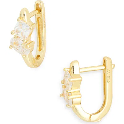 Argento Vivo Cubic Zirconia Huggie Hoop Earrings In Gold