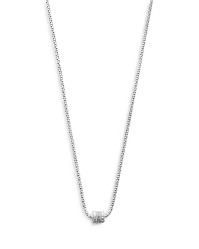 Argento Vivo Cubic Zirconia Rondell Necklace, 16 In Silver