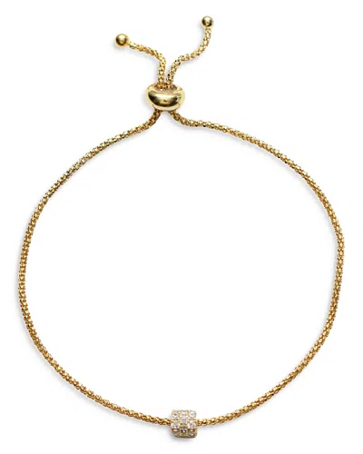 Argento Vivo Cubic Zirconia Rondell Slider Bracelet In Gold