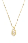 Argento Vivo Cubic Zirconia Teardrop Necklace