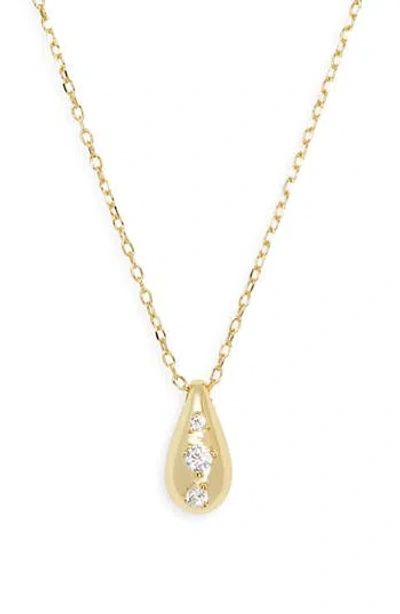 Argento Vivo Cubic Zirconia Teardrop Necklace