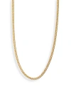 ARGENTO VIVO CURB CHAIN NECKLACE IN 18K GOLD PLATED STERLING SILVER, 15