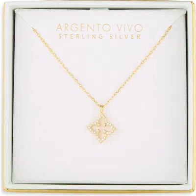 Argento Vivo Cutout Quad Pendant Necklace In Gold