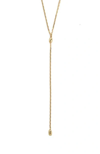 Argento Vivo Diamond Cut Y-necklace In Gold