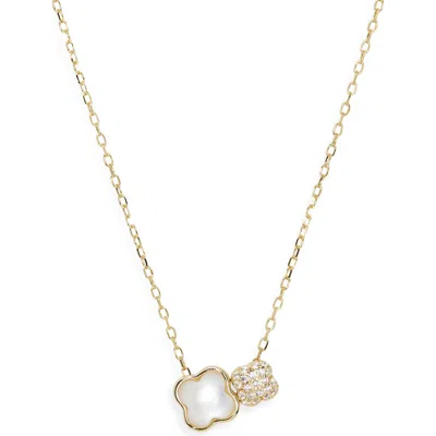 Argento Vivo Double Clover Pendant Necklace