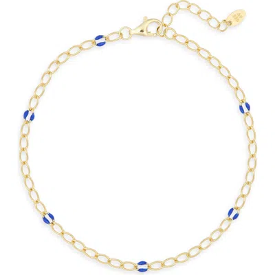 Argento Vivo Enamel Link Chain Bracelet In Gold