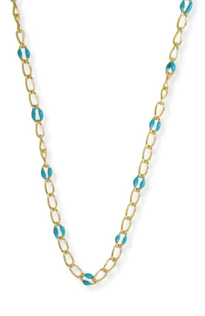 Argento Vivo Enamel Station Coffee Bean Necklace In Gold