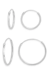 Argento Vivo Endless Hoop Earrings Set