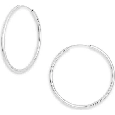 Argento Vivo Endless Hoop Earrings In Silver