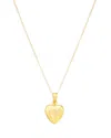 Argento Vivo Engraved Locket Pendant Necklace, 16-18 In Gold
