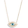 Argento Vivo Evil Eye Pendant Necklace In Gold