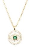 Argento Vivo Evil Eye Pendant Necklace In Gold