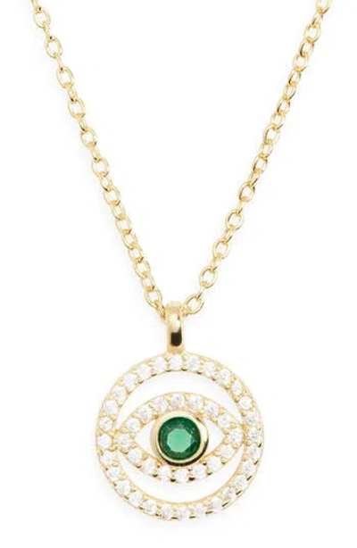 Argento Vivo Evil Eye Pendant Necklace In Gold