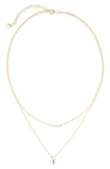 Argento Vivo Faux Pearl & Star Double Strand Chain Necklace