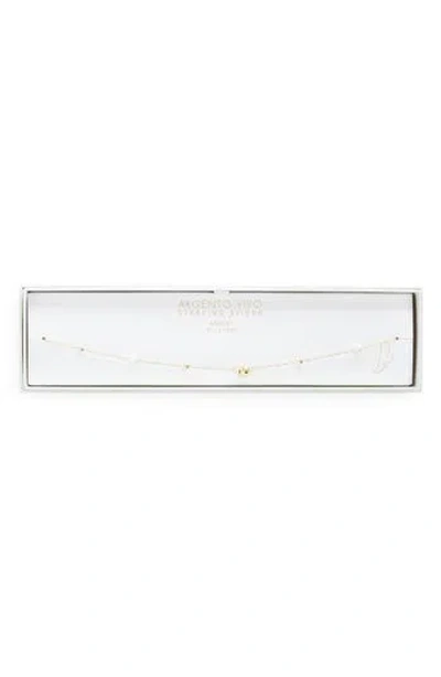 Argento Vivo Faux Pearl Ball Cluster Anklet In Gold