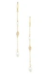 Argento Vivo Faux Pearl Chain Drop Earrings