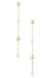 Argento Vivo Faux Pearl Chain Drop Earrings