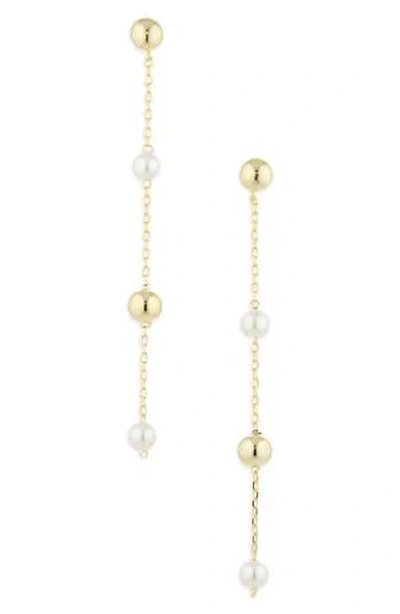 Argento Vivo Faux Pearl Chain Drop Earrings