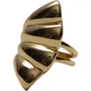 Argento Vivo Flared Rib Ring In Gold