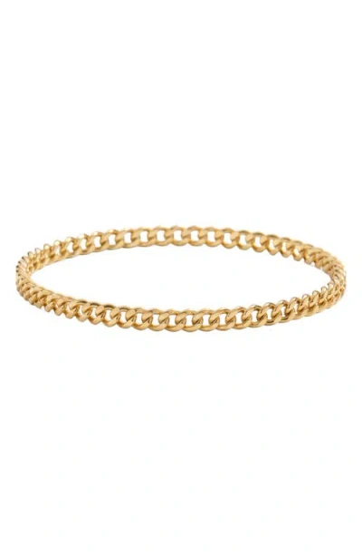 Argento Vivo Flat Chain Anklet In Gold
