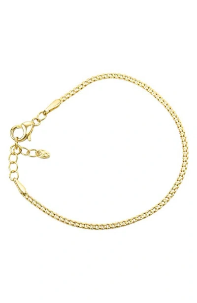 Argento Vivo Flat Link Chain Bracelet In Gold