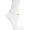 Argento Vivo Flat Paper Clip Chain Anklet In Gold