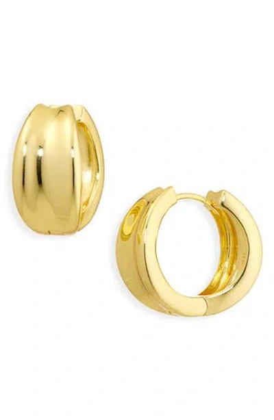 Argento Vivo Flat Wide Hoop Earrings In Gold