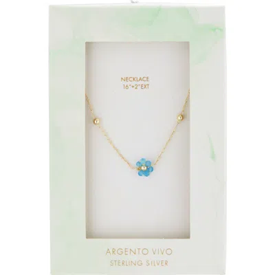 Argento Vivo Floral Cluster Necklace In Multi