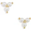 Argento Vivo Freshwater Pearl Cluster Stud Earrings In Gold
